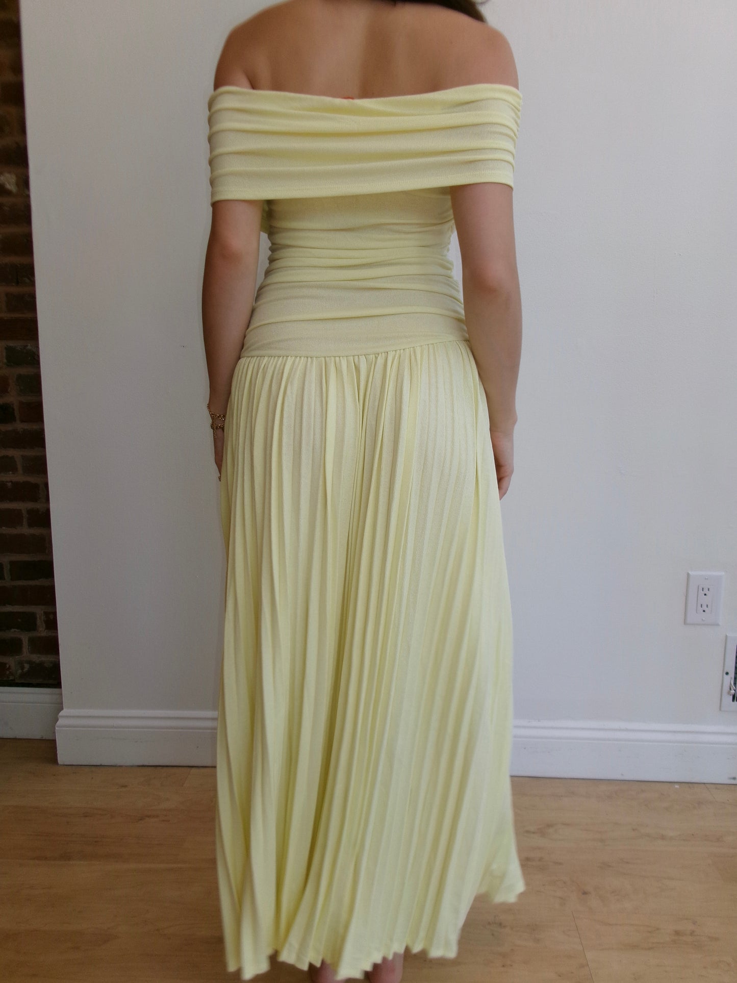 Cece Dress in butter yellow