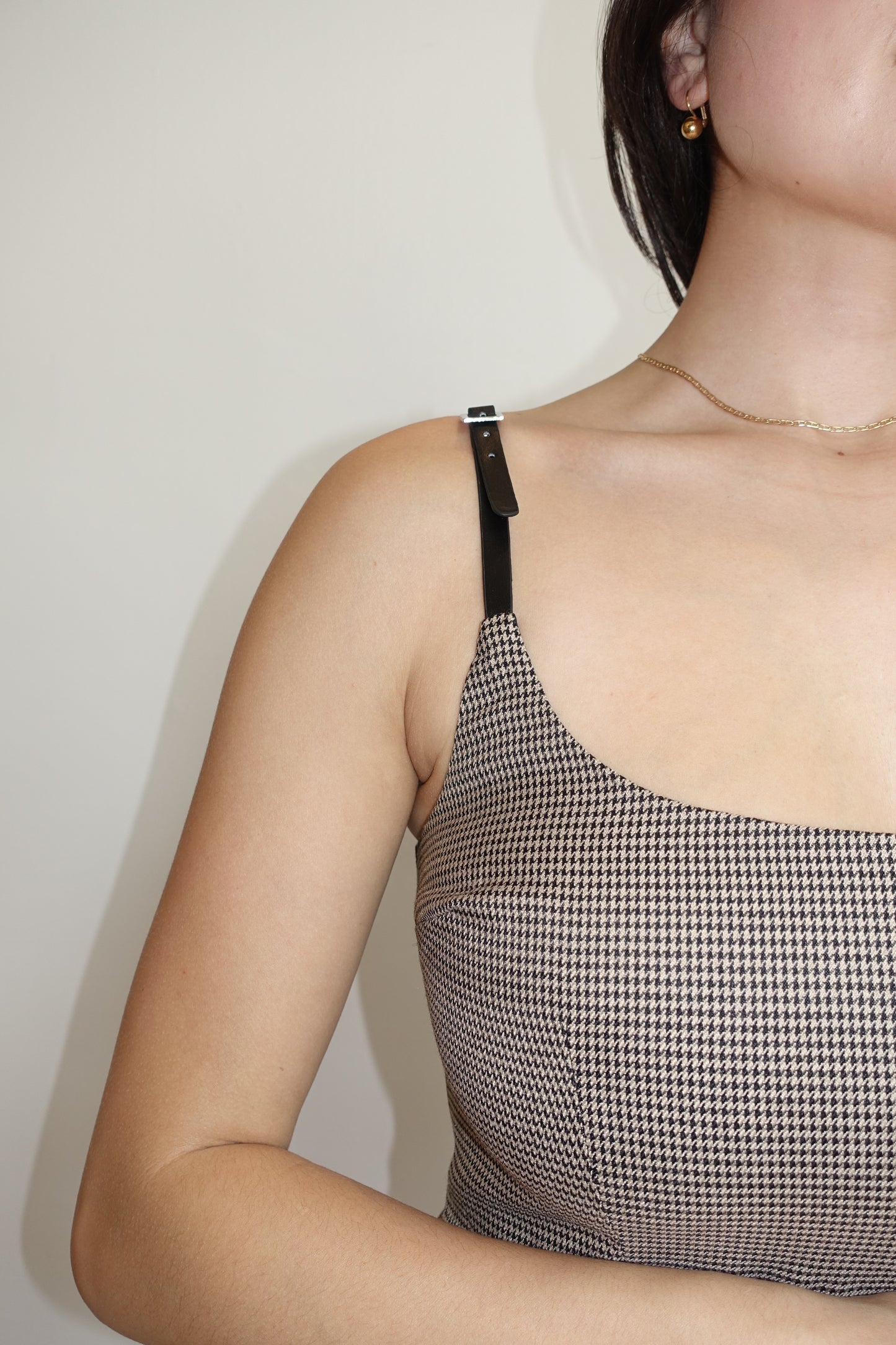 Houndstooth Buckle Straps top