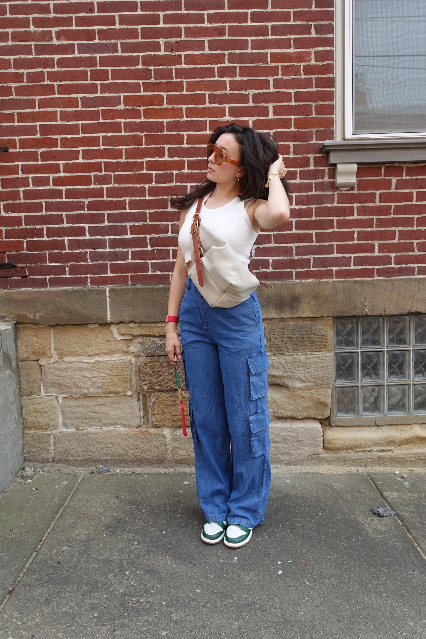 Elyse Cargo Denim Pants