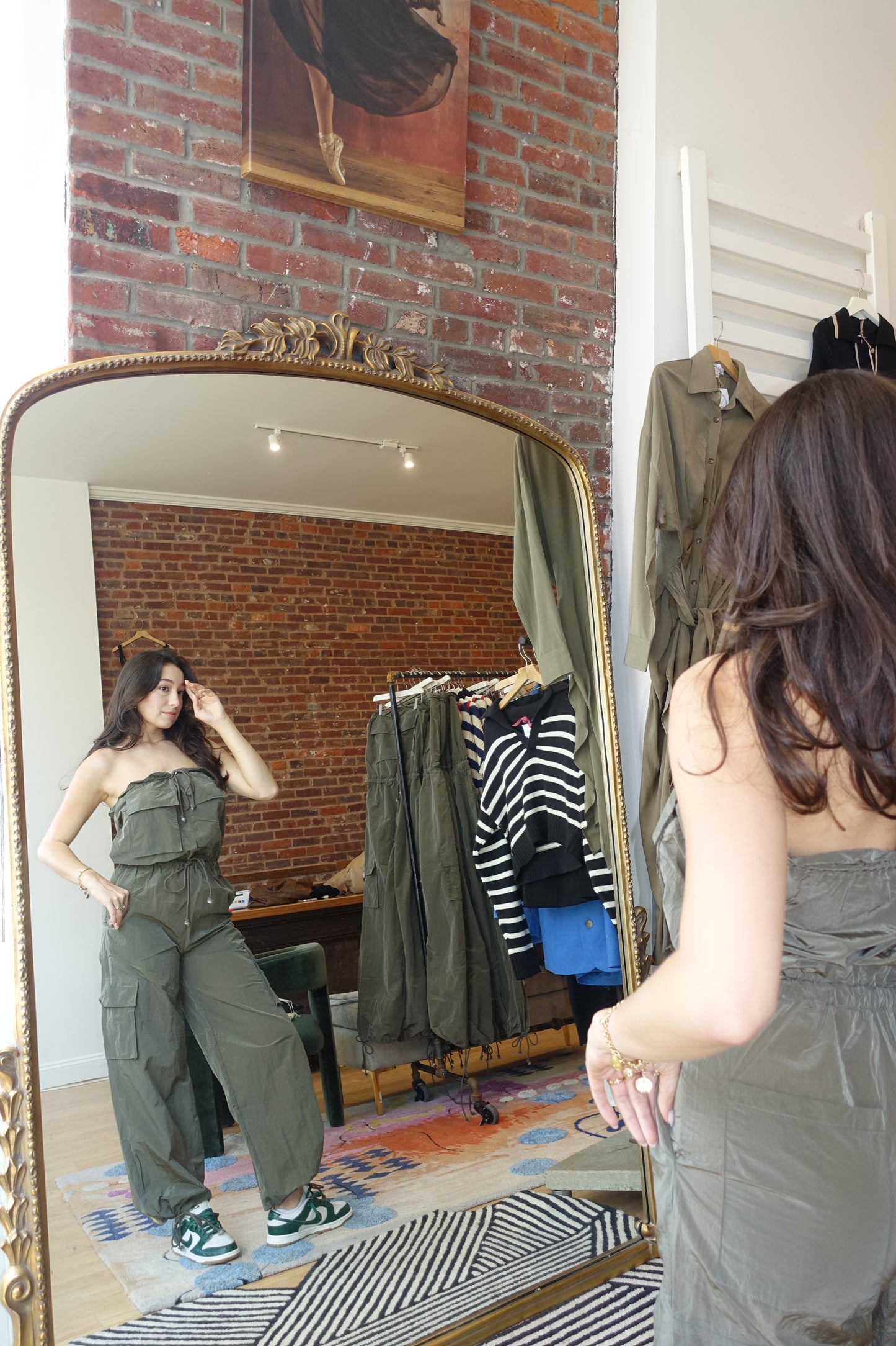 Olive Cargo Jumpsuit