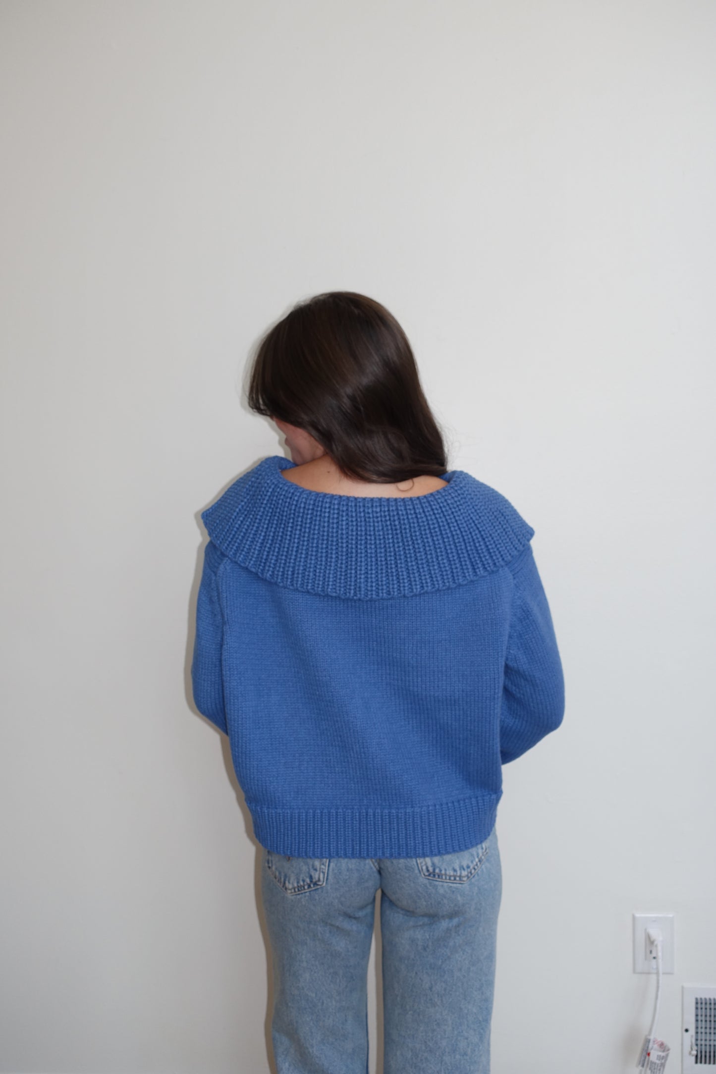 Ocean Over Sized Collared Knit Sweater