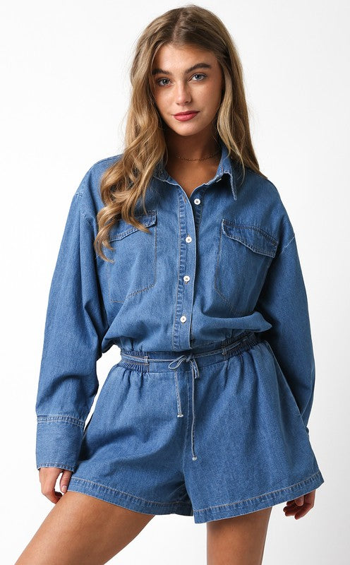 Ralph Denim Romper