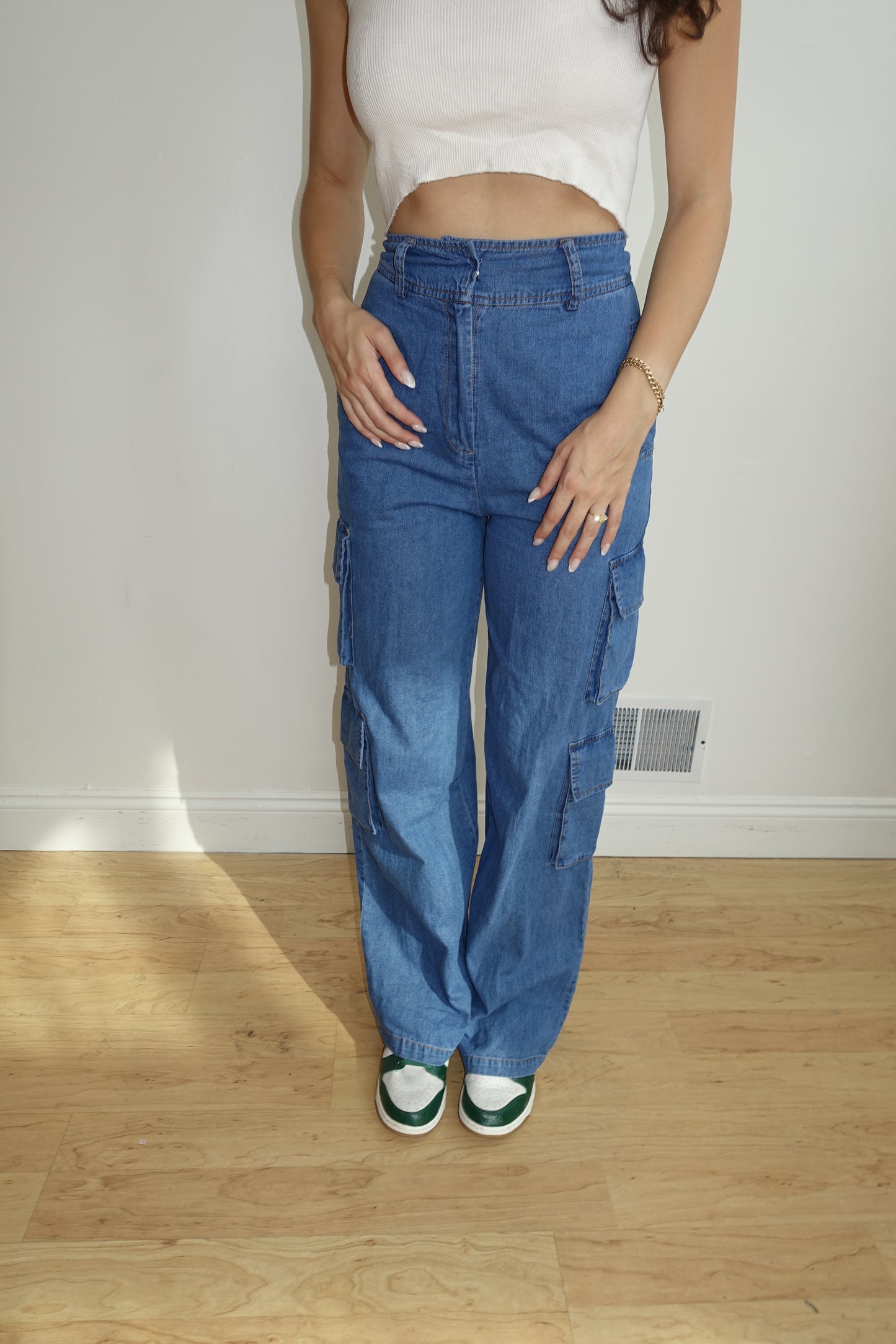 Elyse Cargo Denim Pants