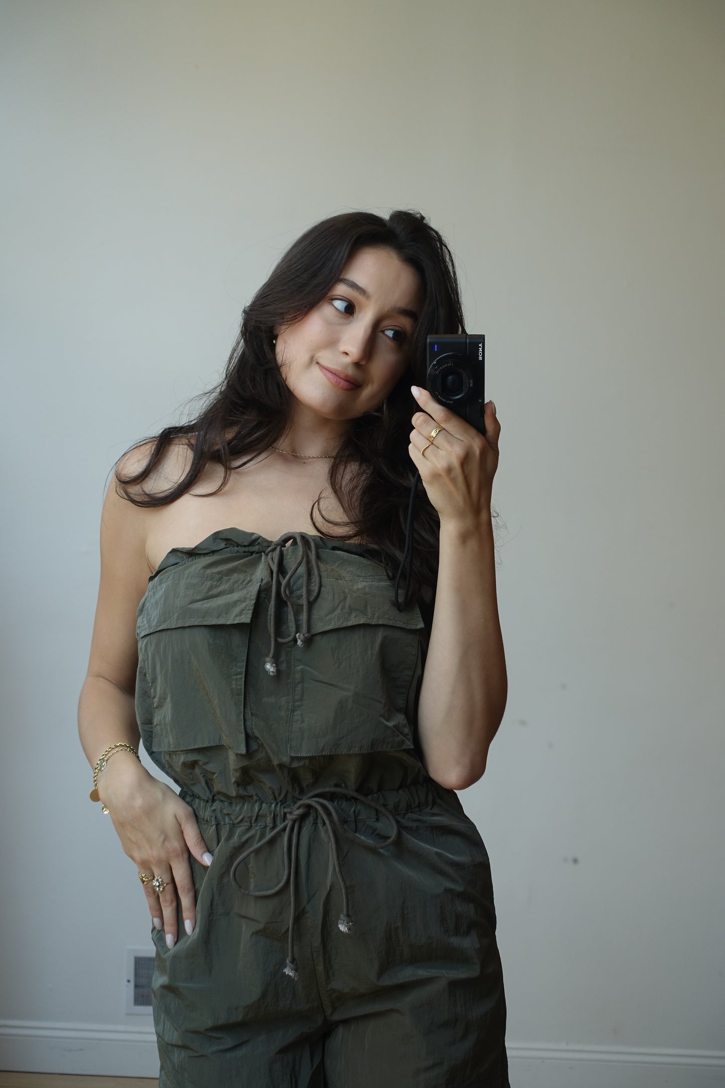 Olive Cargo Jumpsuit