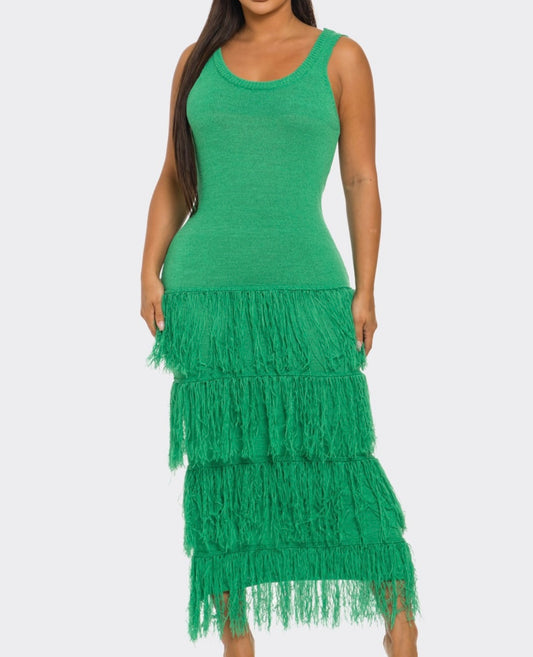 Delaney Knit Maxi in Green