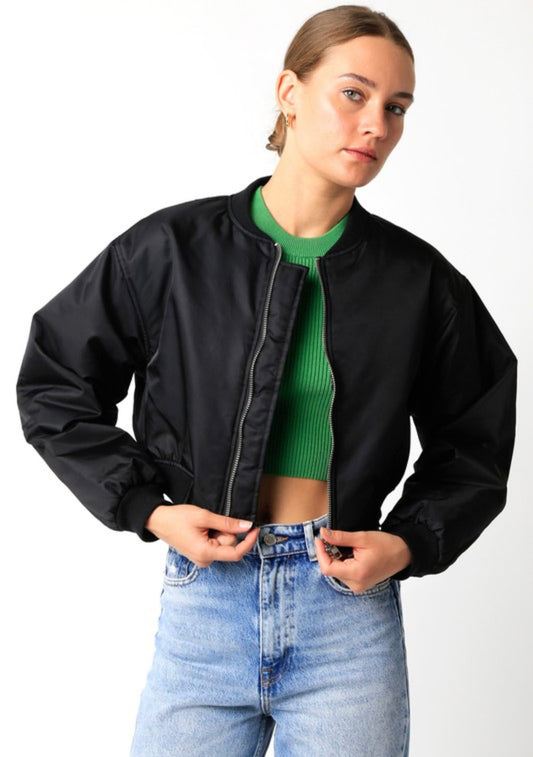 Kate Bomber Jacket in Black