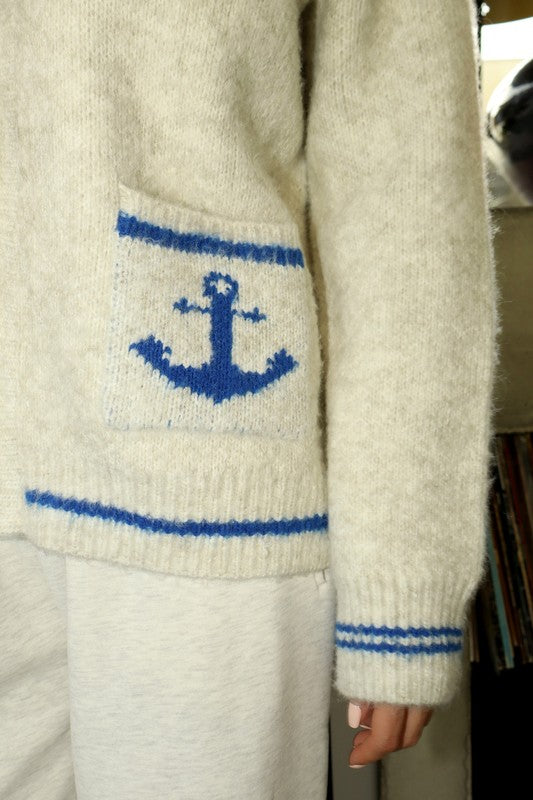 Cozy New England Sweater in Blue