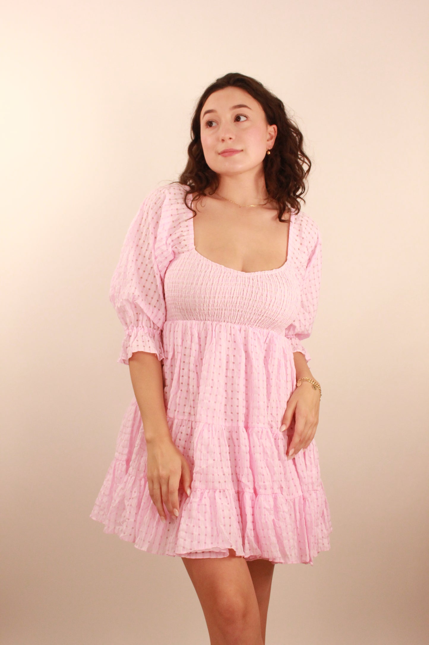 Pink Gingham Dress